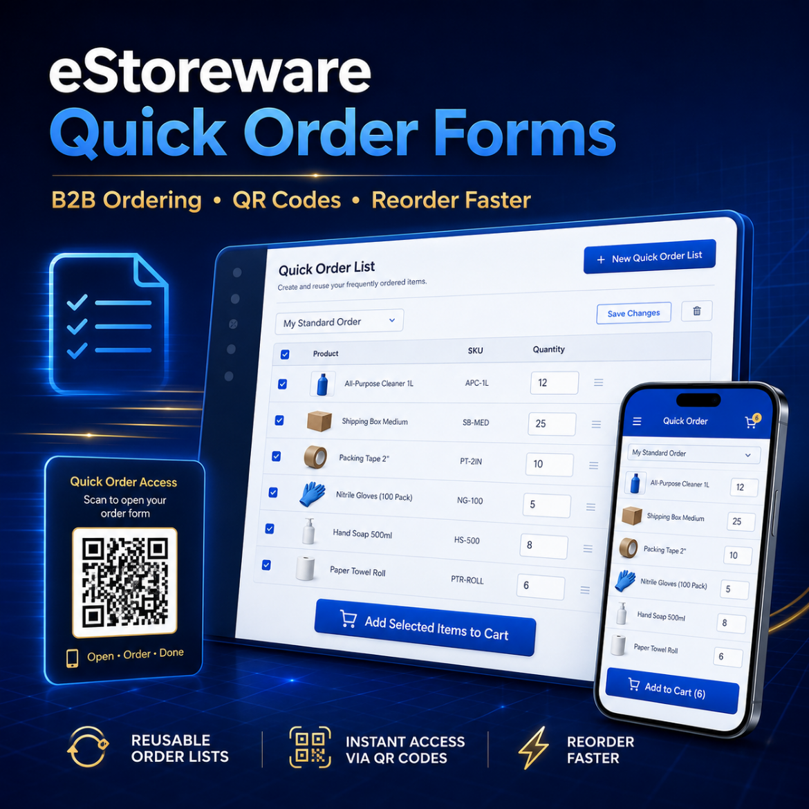 Picture of eStoreware Quick Order Forms Pro - 14 Day Trial