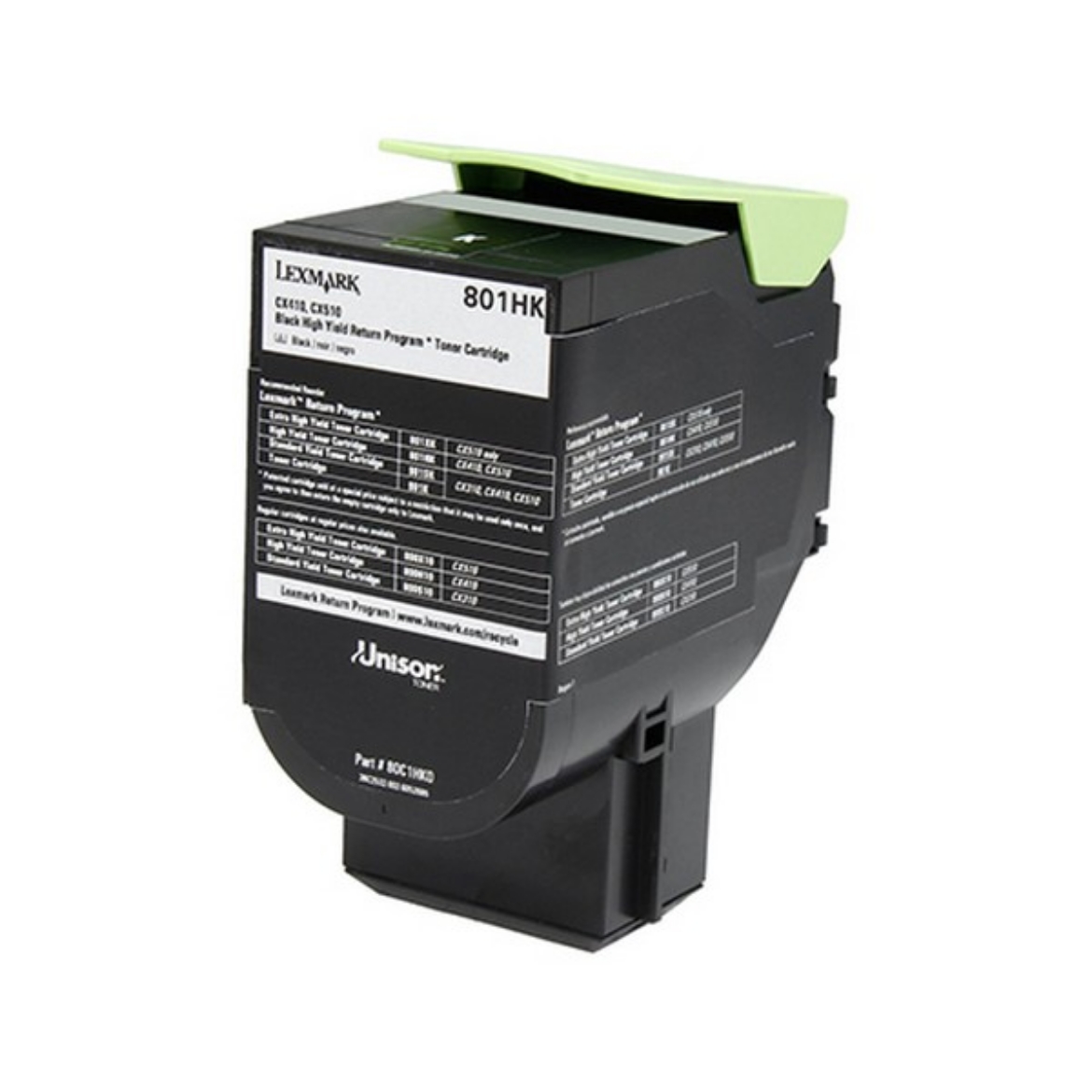 Picture of Lexmark 80C1HK0 High Yield Black Toner Cartridge (4000 Yield)